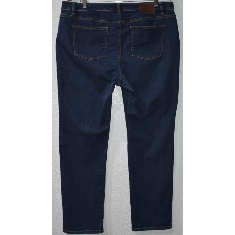 LRL‎ Lauren Ralph Lauren Jeans Co Women 14W Blue Denim Classic Straight 5-Pocket - Picture 2 of 16